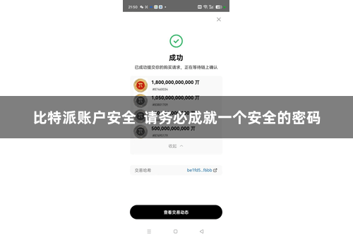 比特派账户安全  请务必成就一个安全的密码