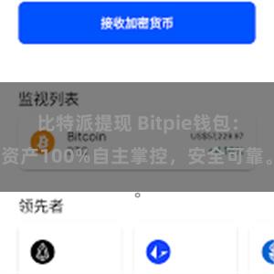 比特派提现 Bitpie钱包：资产100%自主掌控，安全可靠。