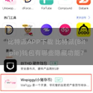 比特派APP下载 比特派(Bitpie)钱包有哪些隐藏功能？