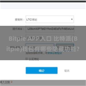 Bitpie APP入口 比特派(Bitpie)钱包有哪些隐藏功能？