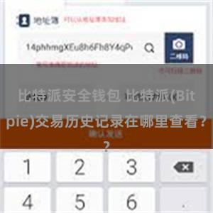 比特派安全钱包 比特派(Bitpie)交易历史记录在哪里查看？