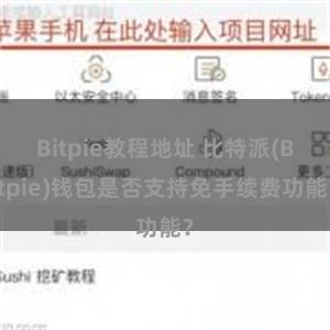 Bitpie教程地址 比特派(Bitpie)钱包是否支持免手续费功能？