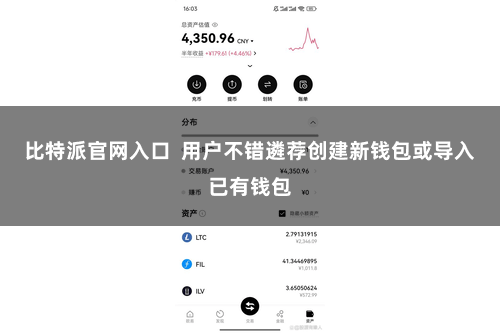 比特派官网入口  用户不错遴荐创建新钱包或导入已有钱包
