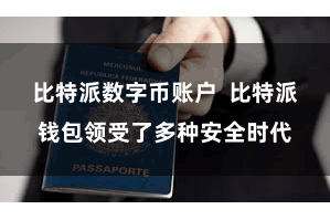 比特派数字币账户  比特派钱包领受了多种安全时代